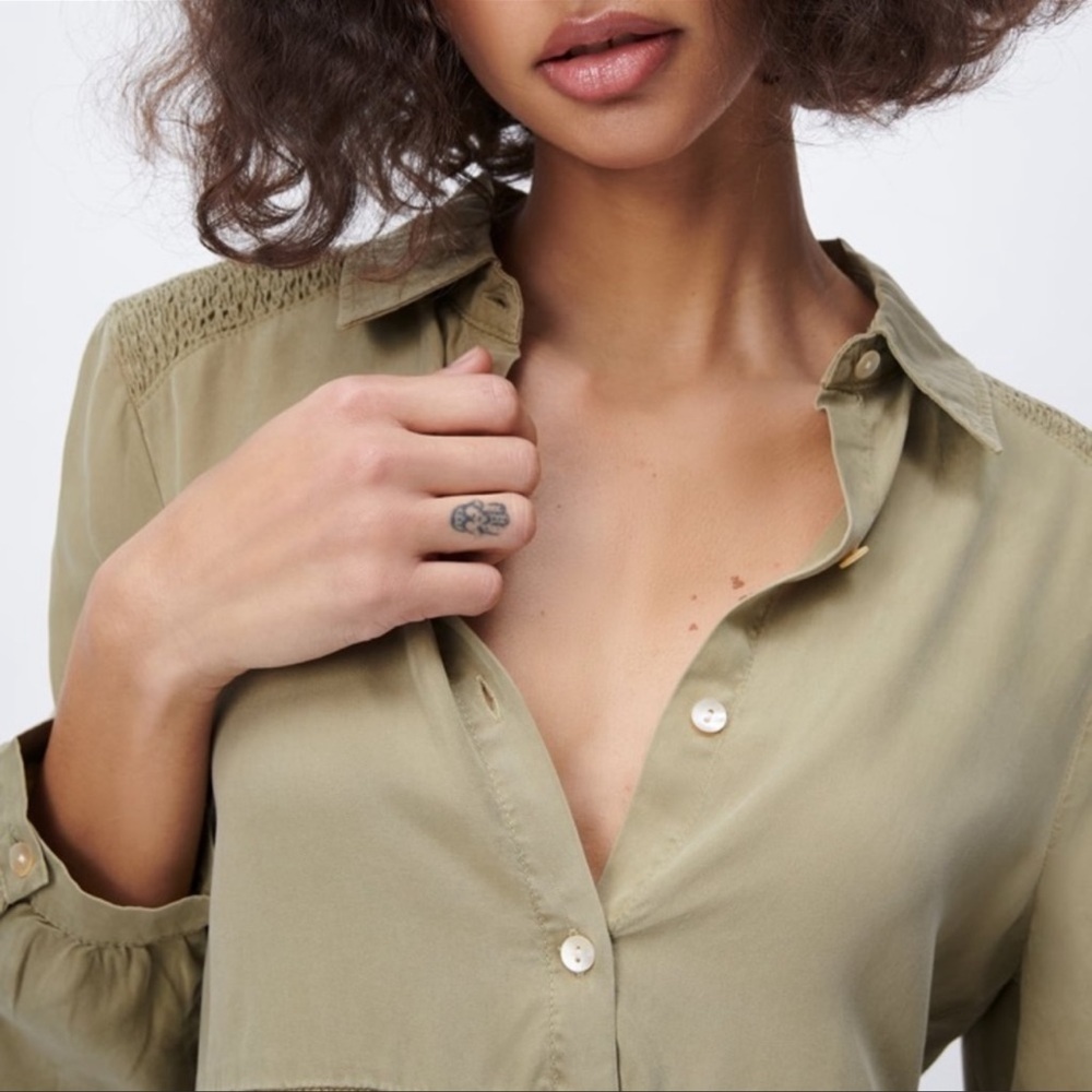 Zara light khaki mini dress - Picture 3 of 6